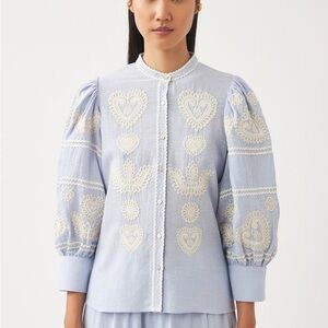 Antik Batik Rony Blouse, Blue size L (42)